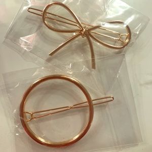 Gold Hair Clips “Set of two”